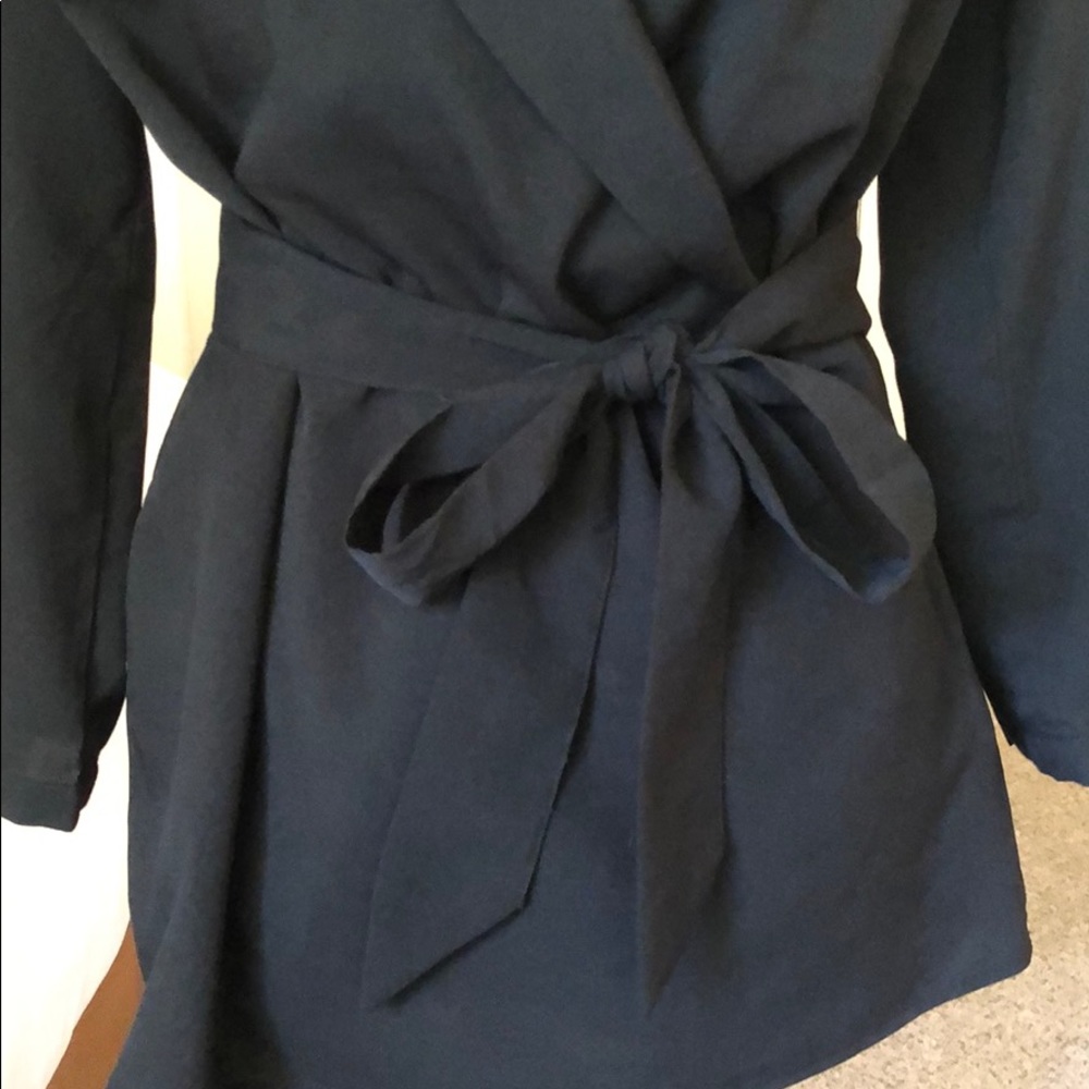 Banana Republic Black Wrap Top